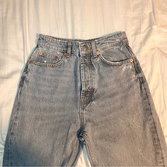 ZARA GREY JEANS HIGH WAISTED - Picture 2 of 5